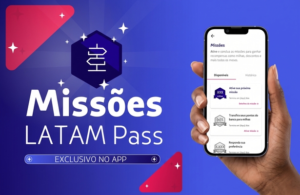 Novidade no App LATAM Pass: Missões, uma nova funcionalidade que transforma suas ações em conquistas