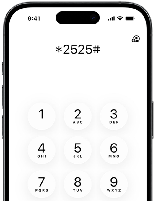 Paso 1. Desde tu m&oacute;vil marca el n&uacute;mero *2525#.