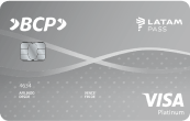 imagem cartã VISA Platinum BCP LATAM Pass