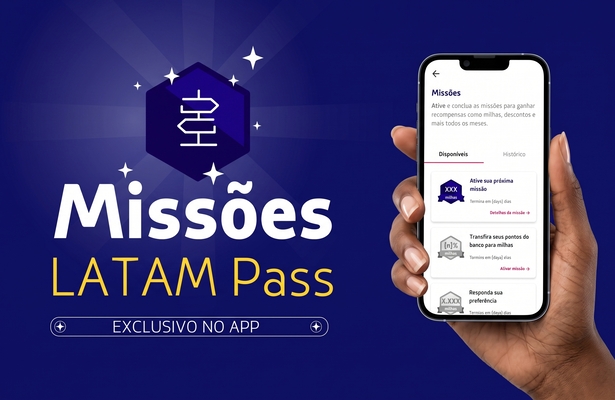 Novidade no App LATAM Pass: Missões, uma nova funcionalidade que transforma suas ações em conquistas
